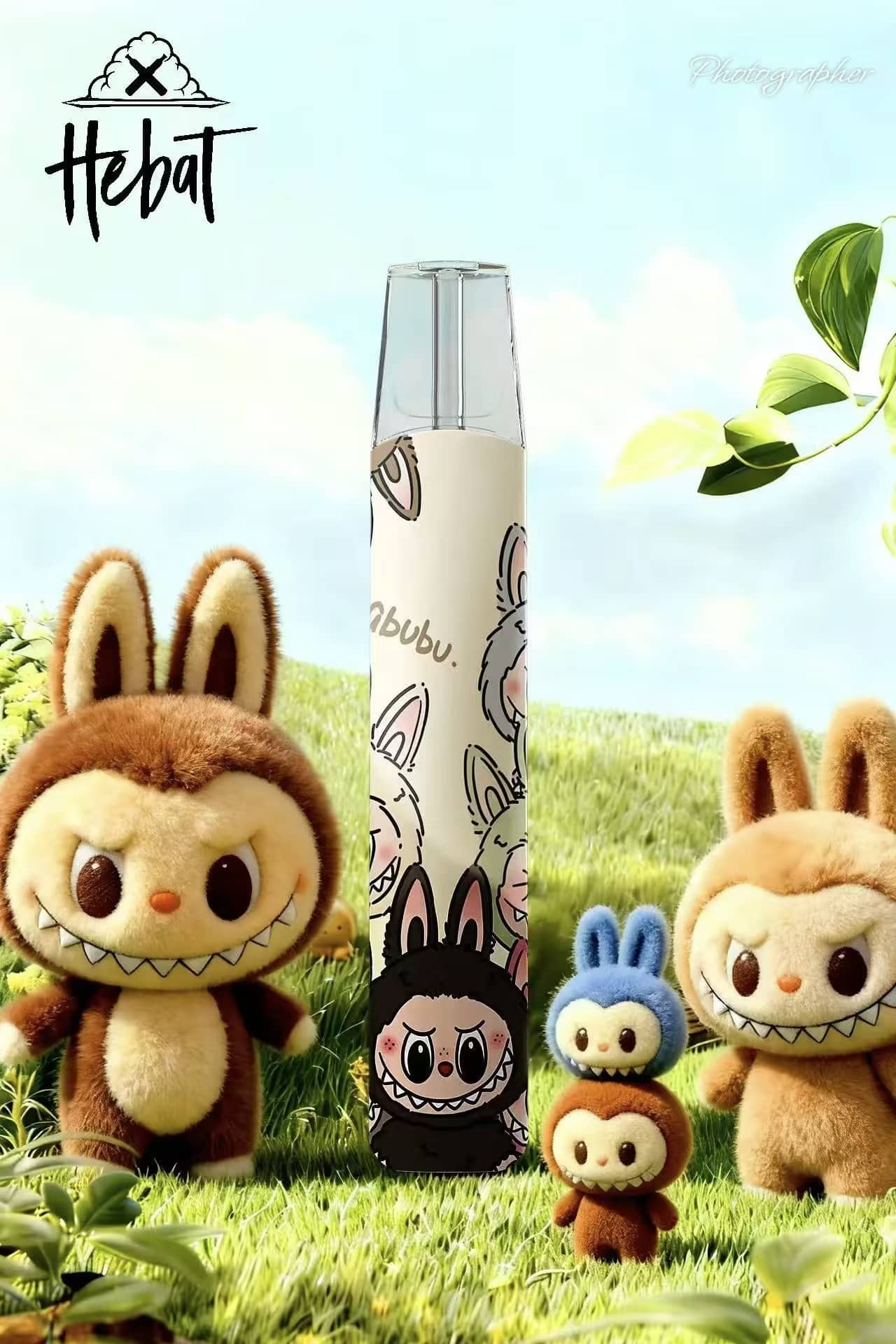 【HEBAT 喜貝卡通聯名一代通用主機】拉布布 LABUBU・蠟筆小新・哪吒・叮噹貓・皮卡丘・東京風格設計電子煙菸桿,通用SP2S,哩亞,魅嗨,Lana 等一代煙彈 - 图片 3